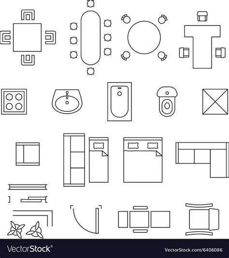 autocad floor plan symbols - Floretta Large