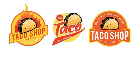 Taco Mexican Food Logo Template 28703228 Vector Art At Vecteezy