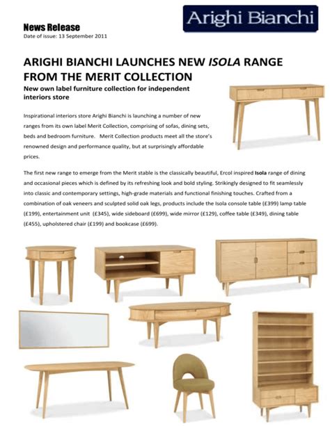 Arighi Bianchi Launches New Isola Range From