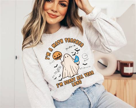 Halloween Math Teacher Sweatshirt Scary Math Teacher New Math Teacher