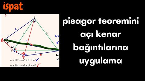 📣İspat📣pisagor Teoreminin Açı Kenar Bağıntılarına Uygulaması Youtube