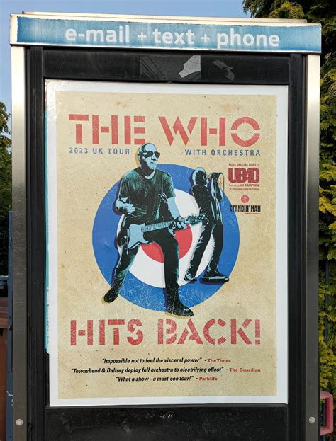 The Who Hits Back Poster Thatto Heath July St Helens