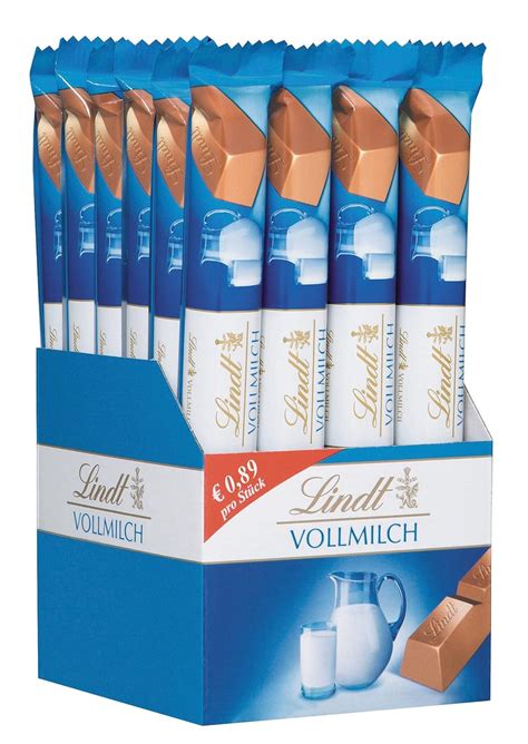 Lindt Schokolade LINDOR Vollmilch Schokoladen Sticks 24 X 40g