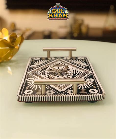 Chamakpatti Tray Mini Gray Scale Gul Khan