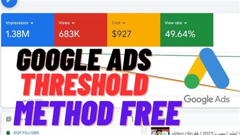 Google Ads Threshold Trick Google Ads Threshold Method Youtube