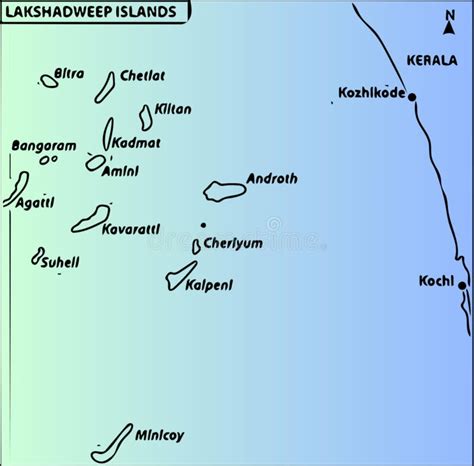 lakshadweep map lakshadweep  island map stock de ilustracion