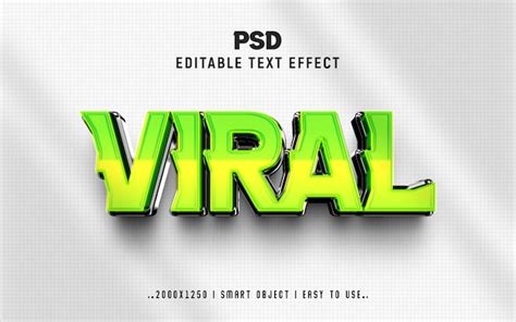 Premium Psd Viral 3d Editable Psd Text Effect Style