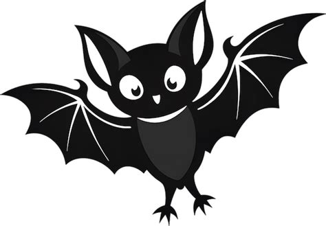 Adorable black bat clipart charms with playful simplicity | Premium AI ...