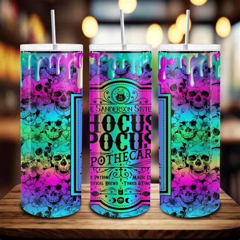 Halloween 20oz Skinny Tumbler Wrap Png Witches Sisters 20 Oz Etsy