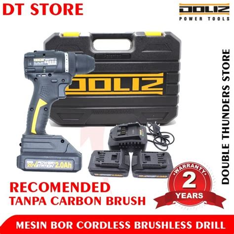 Jual Doliz Bd Mesin Bor Cordless Brushless Mm Cordless Drill V