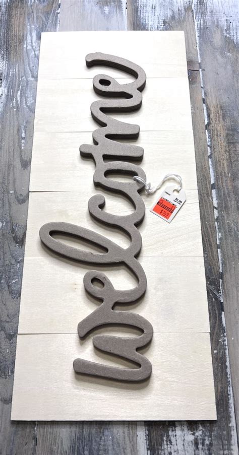 Dollar Tree Farmhouse Style Sign Simple Easy Word Home