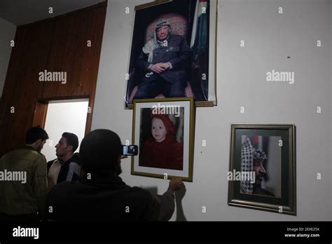 Palestinians Gather At The House Of Late Palestinian Leader Yasser