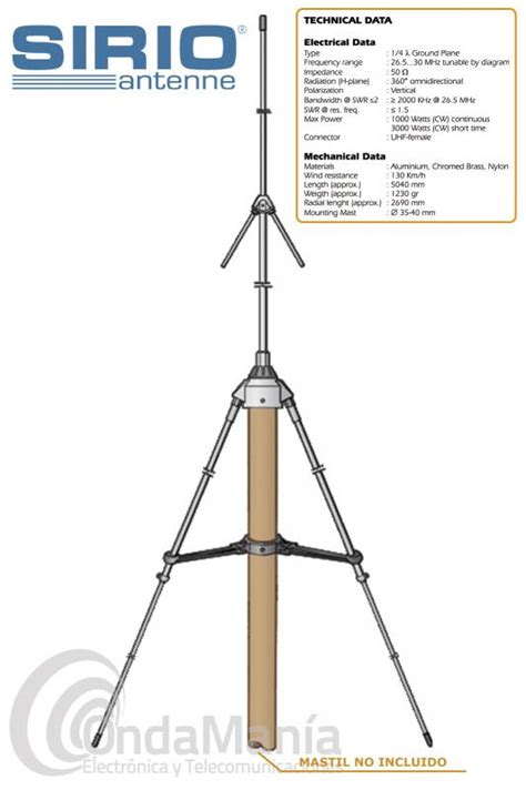 Moonraker Gpa Antena De Hf Vertical Y