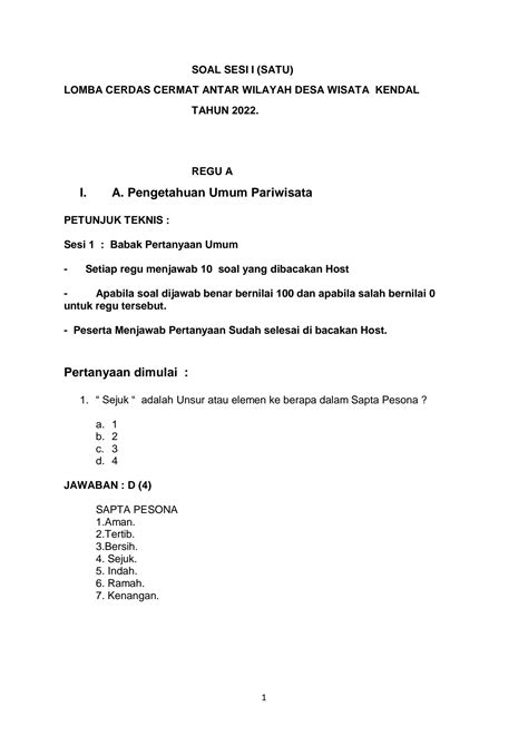 SOLUTION Soal Lomba Cerdas Cermat 22 Studypool