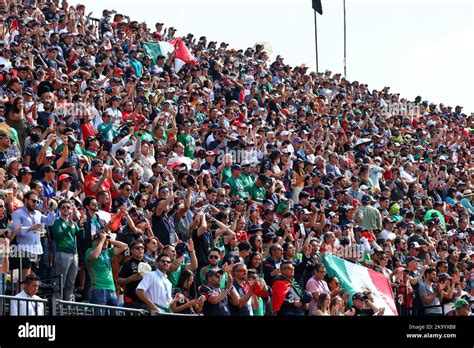 Circuit Atmosphere Fans In The Grandstand Mexican Grand Prix Sunday 30th October 2022