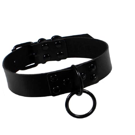 Punk Rock Gothic Choker Necklaces Goth Collar Black Belt Ring Necklace Chain Sexy Pu Leather