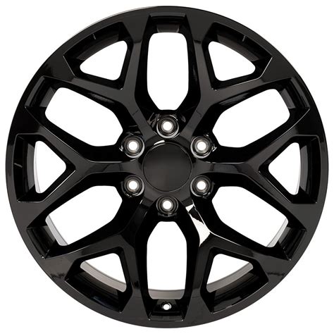 22 Fits Gmc Sierra Style Snowflake Replica Wheel Satin Black 22x9 Suncoast Wheels High