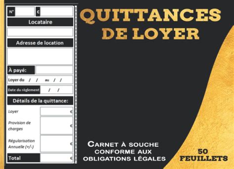 Amazon Fr Quittances De Loyer Carnet Souche Conforme Aux