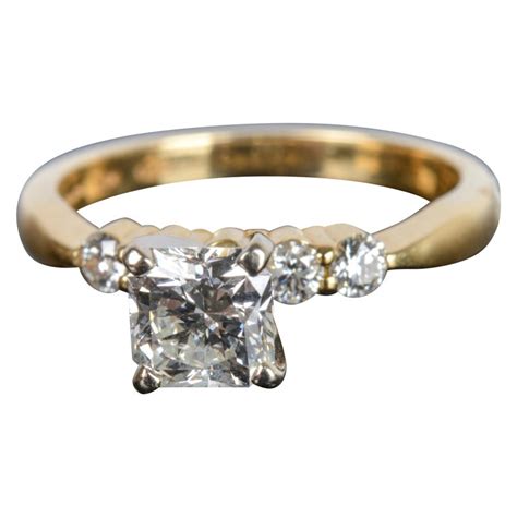 Customizable 18k Gold Classic Diamond Engagement Ring Set Bridal