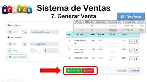 Sistema De Ventas En Java Web Patron MVC Y MySQL Generar Venta Y