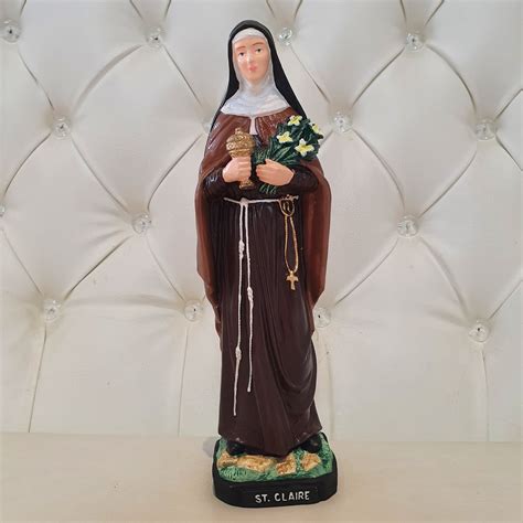 Brown Saint Clare Of Assisi X X Cm Figurine Sta Clara St