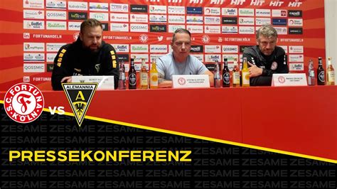 Pressekonferenz Nach Fortuna K Ln Alemannia Aachen Youtube