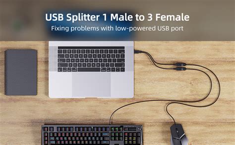 Amazon Andtobo Usb To Splitter Usb A Male To Usb Female