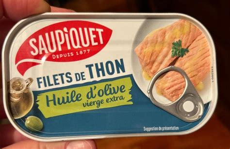 Filets De Thon Huile d olive Saupiquet kalórie kJ a nutričné hodnoty