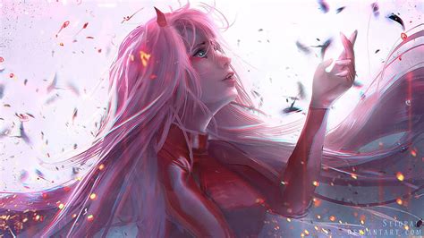 Zero Two Posted By Sarah Tremblay Anime Zero Two Aesthetic Hd Wallpaper Pxfuel