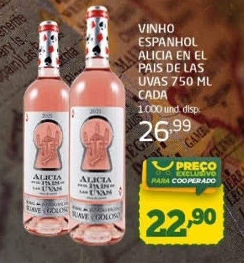 VINHO ESPANHOL ALICIA EN EL PAIS DE LAS UVAS 750 ML CADA Oferta Na Cooper