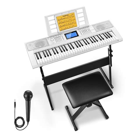 Keyboard Piano 61 Key Electric Keyboard Kit With 249 Voices Reverb