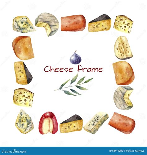 Cheese Frame Stock Vector Illustration Of Painting