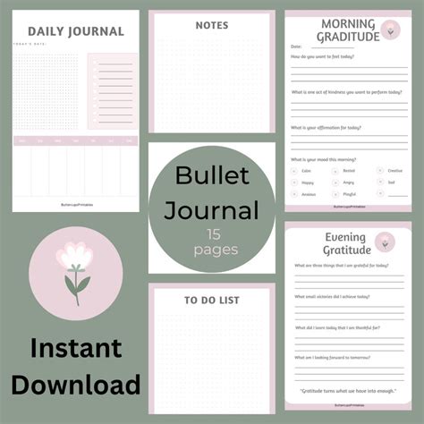 Printable Bullet Journal Bullet Journal Mood Tracker Habit Tracker ...