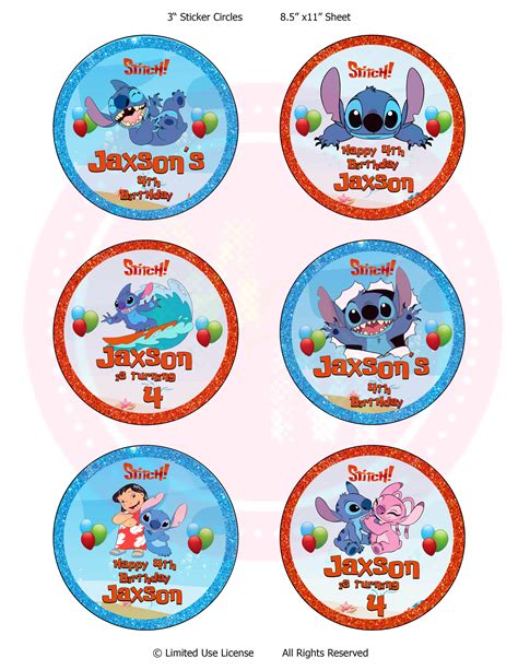 Editable Stitch Party Favor Set Stitch Party Supplies Stitch Party