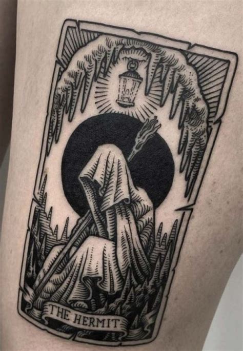 The Hermit Tarot Card Tattoo Tattoogoto