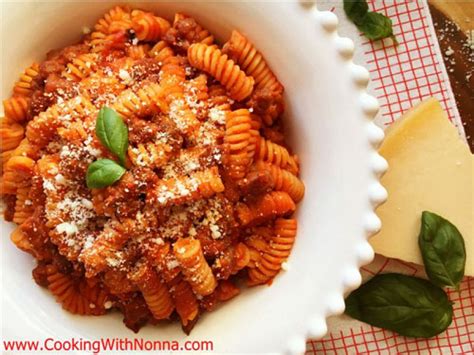 Fusilli With Sausage Ragu