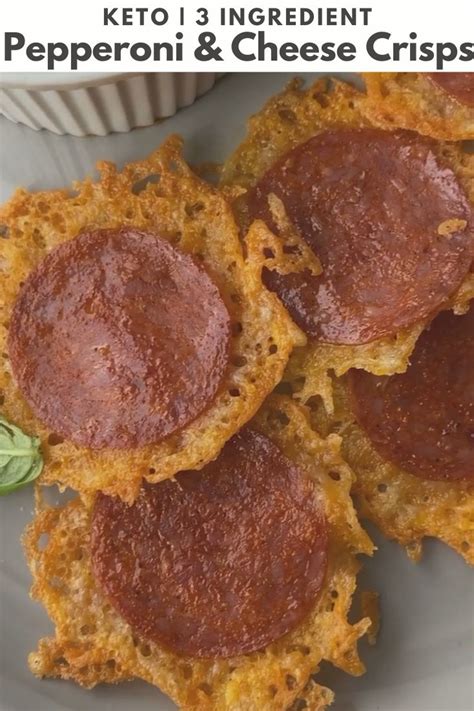 Pepperoni And Cheese Crisps Keto Cook At Home Mom Video Recipe Video Cheese Crisps