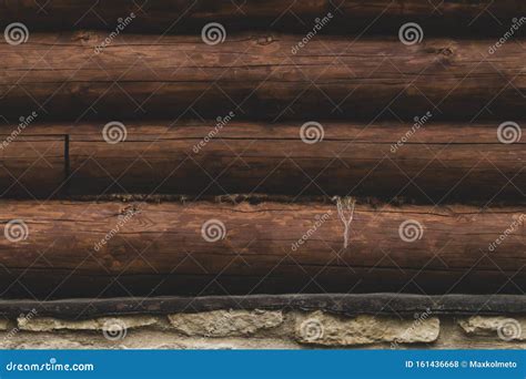 Parete Di Tronchi Fondo Di Legno Ambiente Rurale Esterno Fotografia