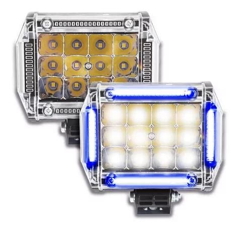 Par Faros 12 Led Dually Luz Fija Y Estrobo Arillo Color