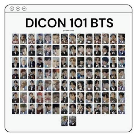 Jual BTS DICON Photocard 101 Custom Book Behind BTS Since 2018