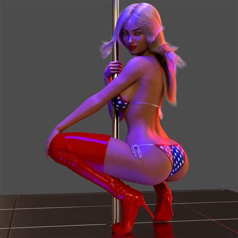 3d Pole Dancer Stripper African American Turbosquid 2072980