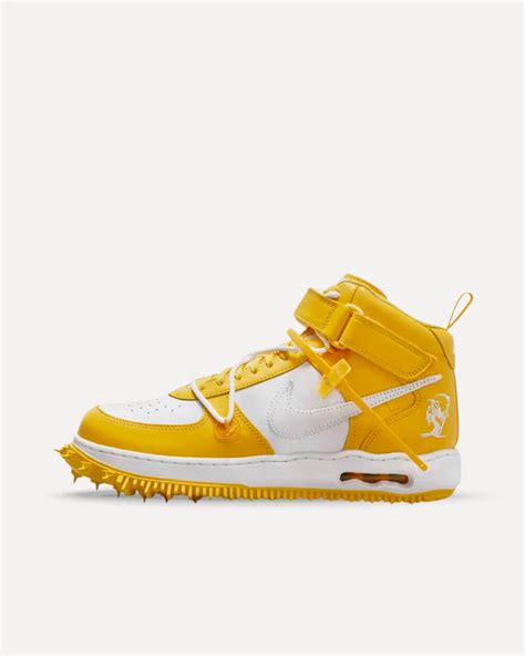 Nike X Off White X Air Force Mid Sp Leather Varsity Maize Dr