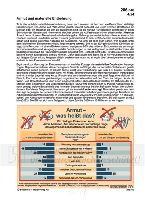 Armut Und Materielle Entbehrung Einkommen Verbrauch Und Preise