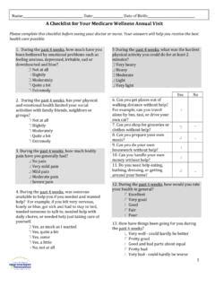 A Checklist For Your Medicare Wellness Annual Visit A Checklist For