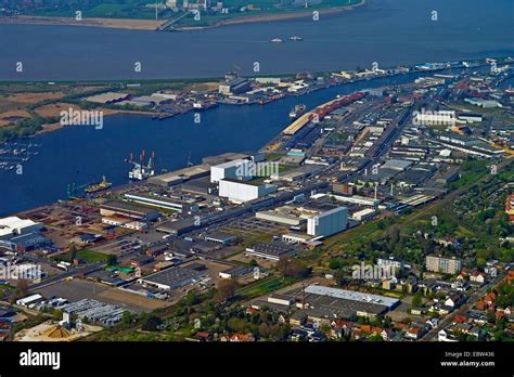 aerial view of fishing port, Germany, Bremerhaven Stock Photo - Alamy