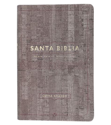 Santa Biblia NVI Letra Grande Tamaño Manual Cuero Ecologico Madera