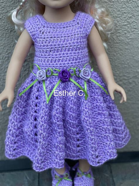 CROCHET PATTERN 18 Doll Dress PDF Instant Download - Etsy