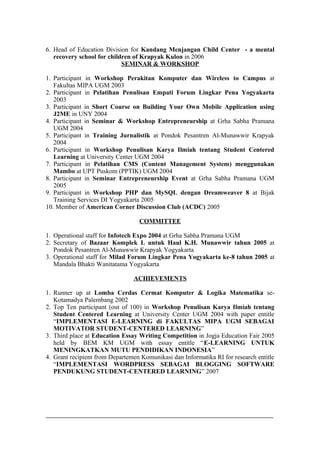 Cv In English PDF