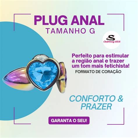 PLUG ANAL CRISTAL EM FORMATO CORAÇÃO ClubSexy USA