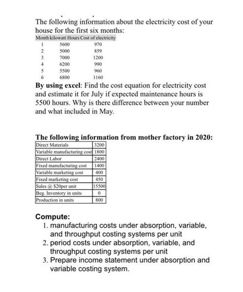 Solved The Following Information About The Elect Solutioninn